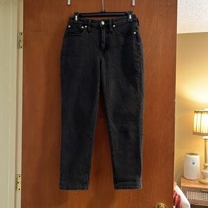 Madewell Washed Black Curvy Perfect Vintage Jeans